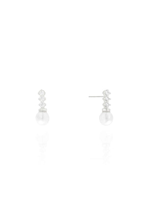 Brinco Pérola Cristal 1.5 cm