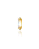 Anel Aliança Eternity Cravejada Cristal