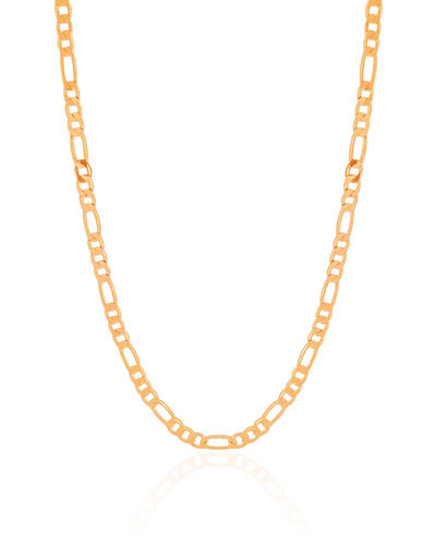 Choker Fígaro 4 mm Banhado a Ouro 18K
