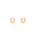 Brinco Argola Click Redonda Lisa 1.1 cm Banhado a Ouro 18K