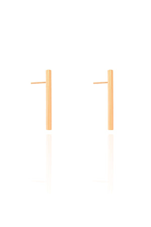 Brinco Palito Reto 2.5 cm Banhado a Ouro 18K