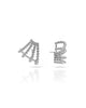 Brinco Ear Cuff Quatro Filetes Vazados Bolinhas Lisas