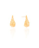 Brinco Gota Orgânica 2.4 cm Banhado a Ouro 18K