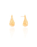 Brinco Gota Orgânica 2.4 cm Banhado a Ouro 18K