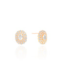 Brinco Oval Pontos de Luz Cristal Banhado a Ouro 18K
