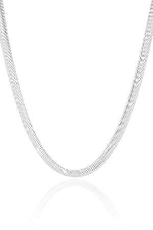 Choker Snake 6 mm Ródio Branco