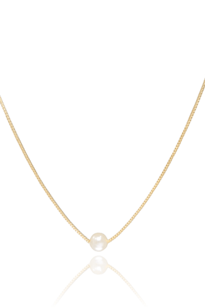 Choker Veneziana Pérola 6 mm Banhado a Ouro 18K