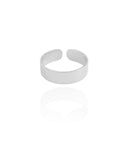 Anel Liso 5 mm Tamanho 16 Ródio Branco