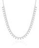 Choker Grumet Bolinhas Lisas Ródio Branco