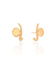 Ear Hook Redondo Liso Banhado a Ouro 18K