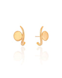 Ear Hook Redondo Liso Banhado a Ouro 18K