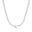 Choker Bolinhas Coração Liso Ródio Branco