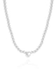Choker Bolinhas Coração Liso Ródio Branco