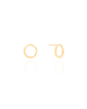Brinco Circulo Torcido Banhado a Ouro 18k
