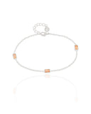 Pulseira Baguetes Citrino Ródio Branco