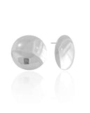 Brinco Redondo Liso 2.8 cm Ródio Branco