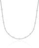 Choker Fita Corações Lisos Ródio Branco