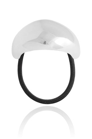 Pony Cuff Abaulado Liso Banho Branco