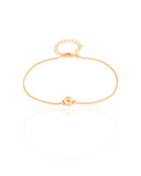 Pulseira Veneziana Bola Lisa 6 mm Banhado a Ouro 18K
