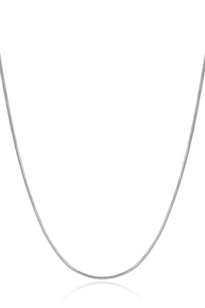 Gargantilha Rabo de Rato 1 mm Ródio Branco