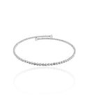Pulseira Hematita Mola Ródio Branco