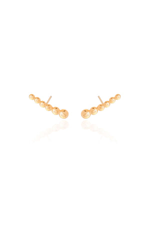 Ear Cuff Redondo Liso Banhado a Ouro 18K