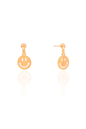Brinco Infantil Sorriso 2.0 cm Banhado a Ouro 18K