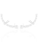 Ear Cuff Pontos de Luz Ovais Cravejado Cristal Ródio Branco
