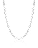 Choker Elos Ovais 5 mm Ródio Branco