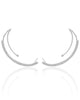 Ear Cuff Cravejado Cristal Ródio Branco