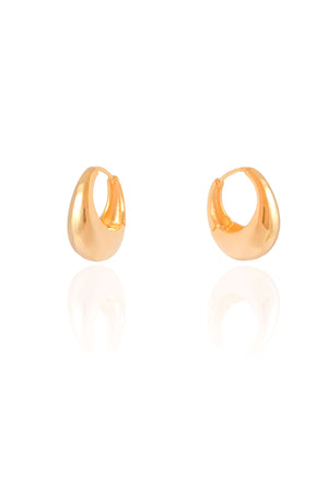 Brinco Argola Click Lisa 1.6 cm Banhado a Ouro 18K