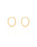Brinco Argola Click Fio Liso 2.0 cm Banhado a Ouro 18K