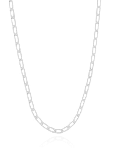 Colar Masculino Grumet 3 mm Ródio Branco - 60 cm