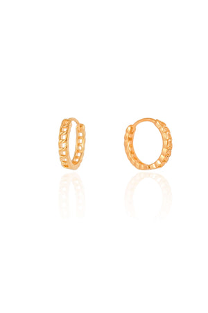 Brinco Argola Click Grumet 1.4 cm Banhado a Ouro 18K