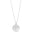 Gargantilha Elos Pingente Redondo Frisado 17 mm Ródio Branco - 45 cm