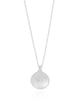 Gargantilha Elos Pingente Redondo Frisado 17 mm Ródio Branco - 45 cm