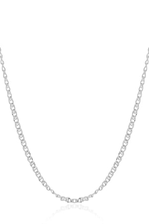 Gargantilha Elos Trabalhados Ródio Branco