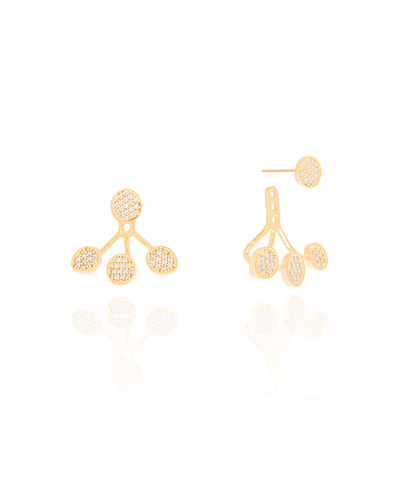Ear Jacket Cravejado Cristal