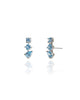 Brinco Ear Cuff Trio Pontos de Luz Azul Sky