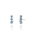 Brinco Ear Cuff Trio Pontos de Luz Azul Sky