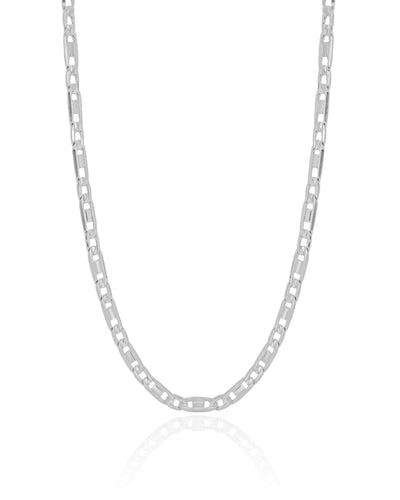 Choker Piastrine Ródio Branco - 33 cm