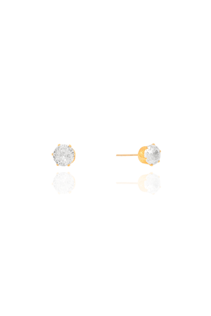 Brinco Ponto de Luz Cristal 6 mm