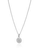 Gargantilha Eu Amo Ser Mãe Coração Cristal Ródio Branco - 45 cm