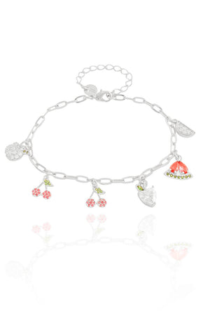 Pulseira Frutas Coloridas e Cristais