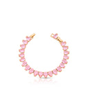 Pulseira Riviera Gota Fucsia Rosa com Fecho Gaveta Click