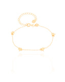 Pulseira Elos Mini Estrelas Banhado a Ouro 18K