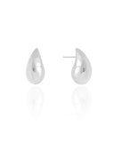 Brinco Gota Lisa ABS Ródio Branco