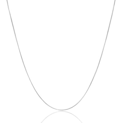 Colar Veneziana Ródio Branco - 45 cm