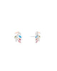 Brinco Flor Colorida Banhado a Ouro 18K