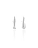 Brinco Gota Lisa Ródio Branco